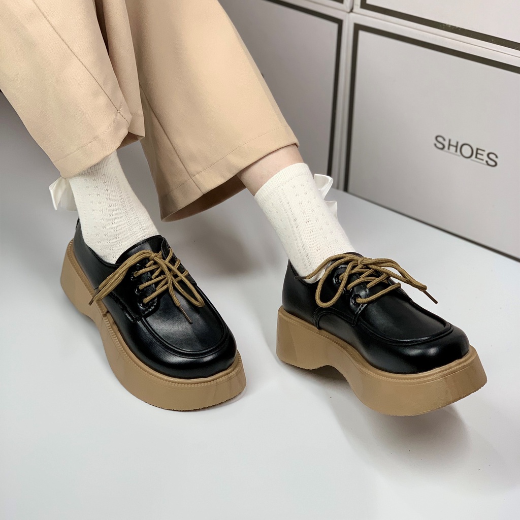 GIÀY OXFORD ULZZANG DA MỊN ĐẾ MỀM ĐỘC QUYỀN LOVESHOES MÃ 2202-3