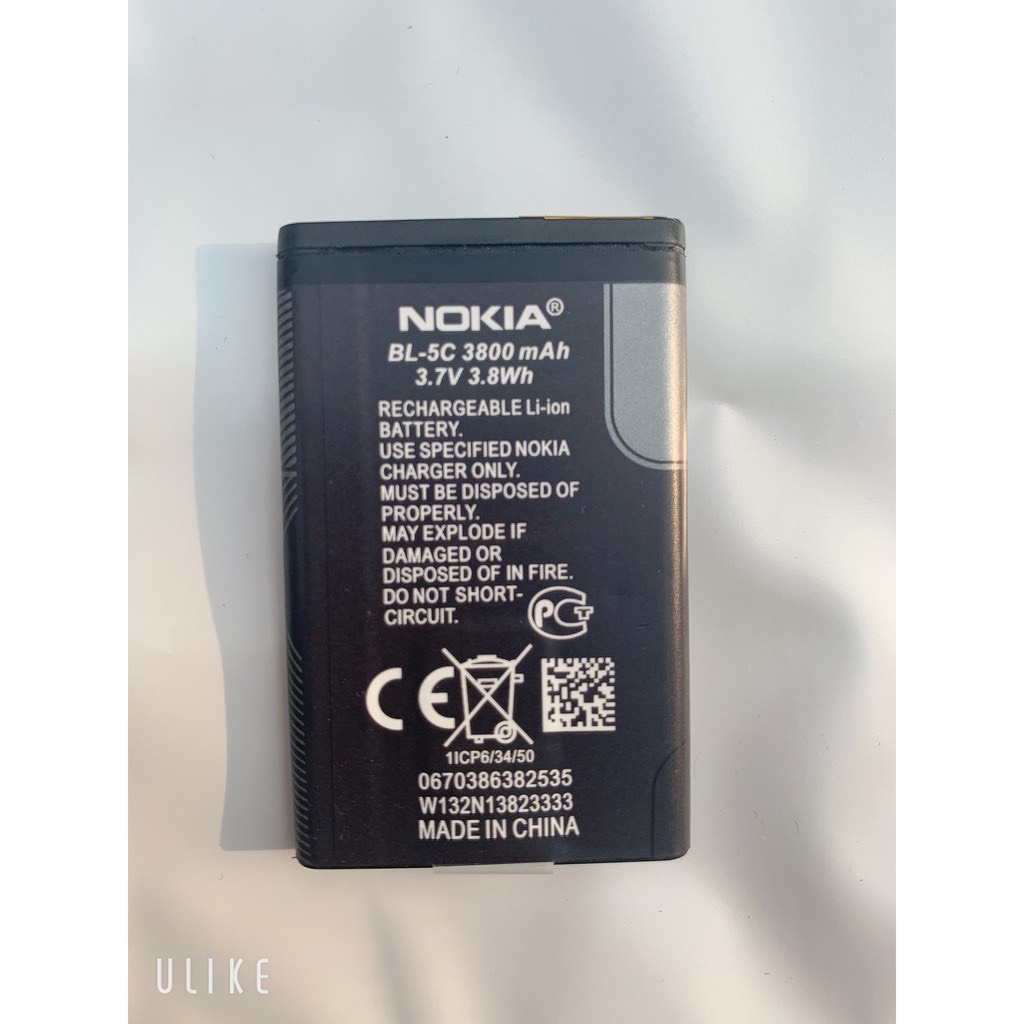 Pin Nokia BL 5C zin LK, 2iC Chống Phù,Chống Nổ, Dung Lượng 1020mAh ,Cho Nokia 1280,1200,1110i,7610