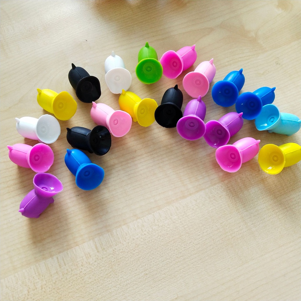 Set 3 Giá Đỡ Điện Thoại Bằng Silicon Hình Chú Heo Đáng Yêu