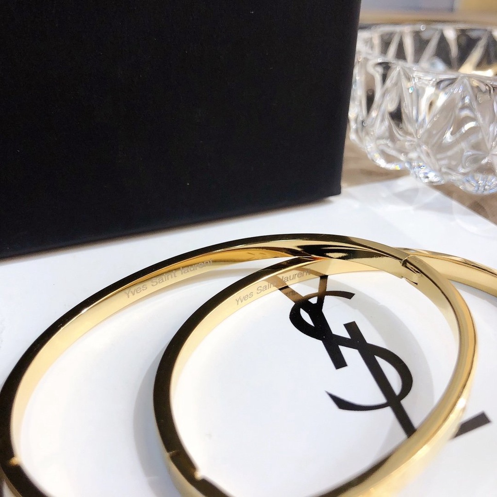 YSL Vòng tay thép titan thiết kế thanh lịch thời trang Hàn Quốc cho nữ