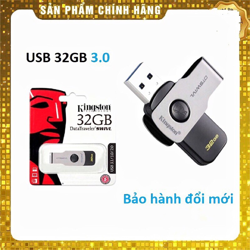 USB KINGSTON 32GB 3.0 (DTSWIVL/32GB)- Chính Hãng SPC