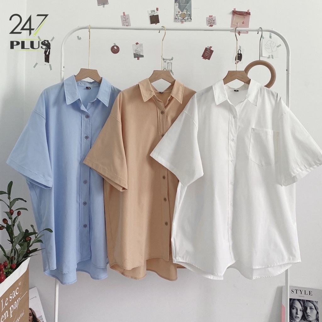 Áo Sơ Mi Cộc Tay Oversize