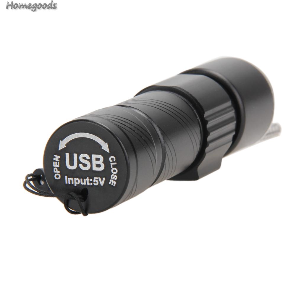 Good Shop❁800LM LED Torch Zoomable Waterproof USB Rechargeable Flashlight