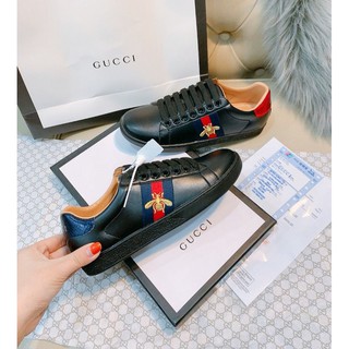 Giày thể thao nữ ong đen da thật mềm êm fullbox bill túi