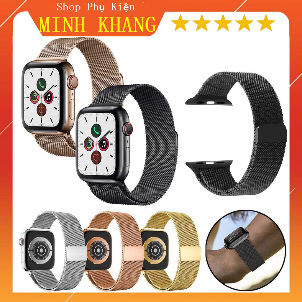 [Free Ship] Dây Đồng Hồ Apple Watch Kim Loại Thép Lưới Không Gỉ - Chắc Chắn - Thời Trang - Bền Bỉ - Không Bám Mồ Hôi Tay