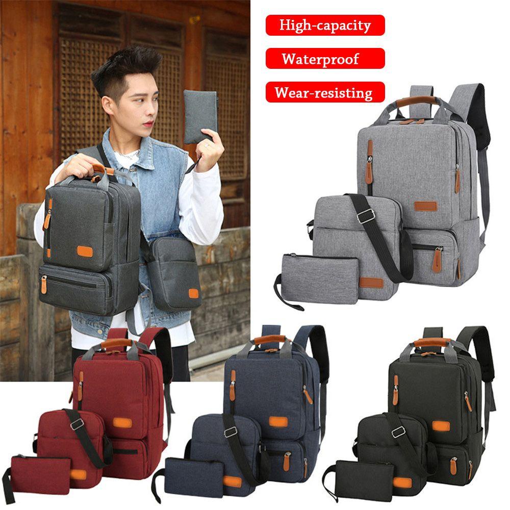 Set 3 Balo Túi Xách Ví Chống Nước Sức Chứa Lớn Đa Năng