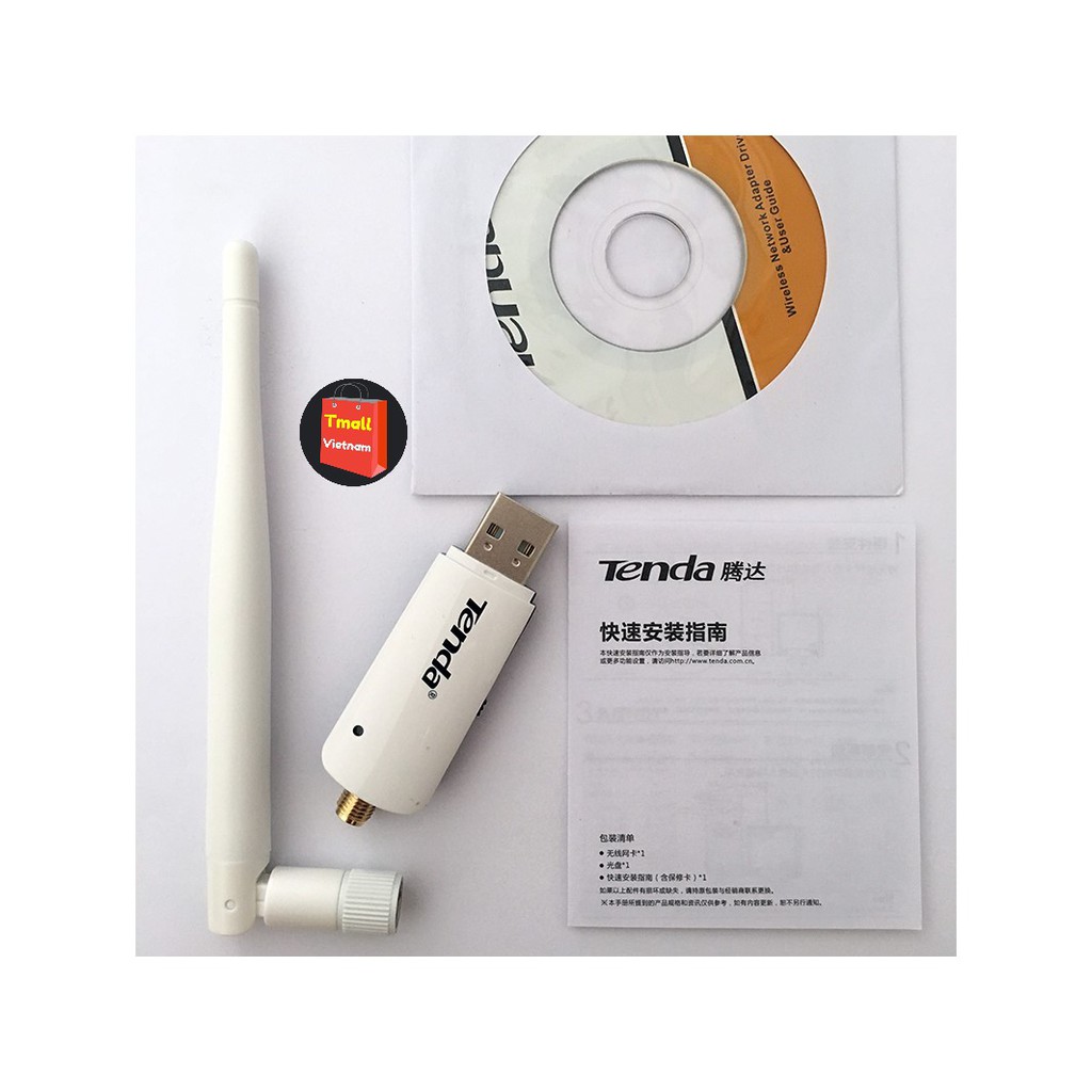 Thiết bị thu WIFI 300M TENDA U1 - cổng USB (Trắng) | BigBuy360 - bigbuy360.vn