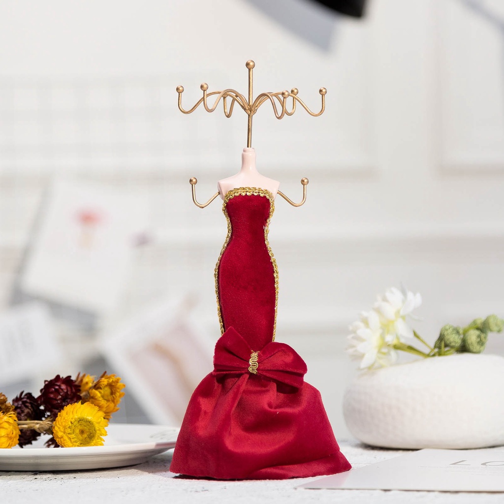 [Kloware] Giá Đỡ Ma Nơ Canh Vải Nhung Treo Nhẫn Trang Sức Tại Nhà