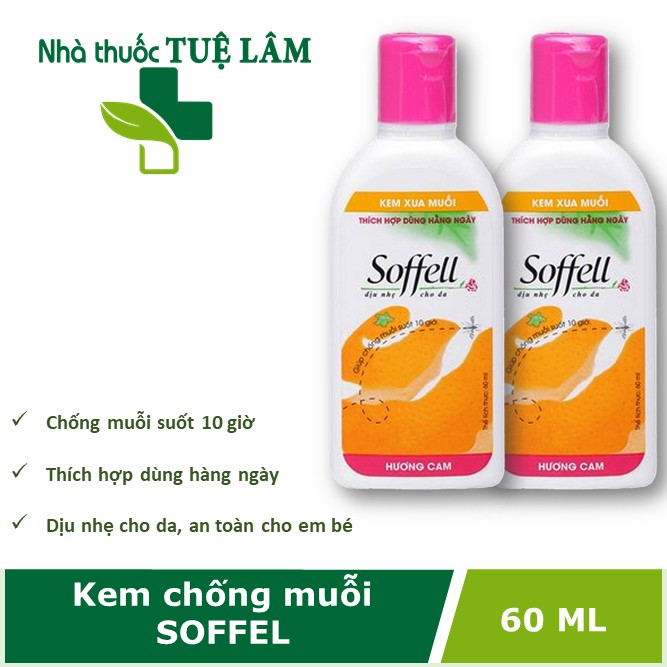 Kem Chống Muỗi Soffell Hương hoa 60ml
