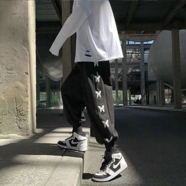 [ Siêu Phẩm 2021] Quần cull nỉ dây rút chân in cánh bướm siêu hot | BigBuy360 - bigbuy360.vn