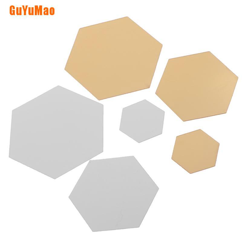 Bộ 12 Miếng Dán Tường Tráng Gương Hình Lục Giác
