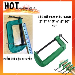Cảo chữ C - Vam kẹp chữ C bằng sắt dùng kẹp gỗ, nhôm kính