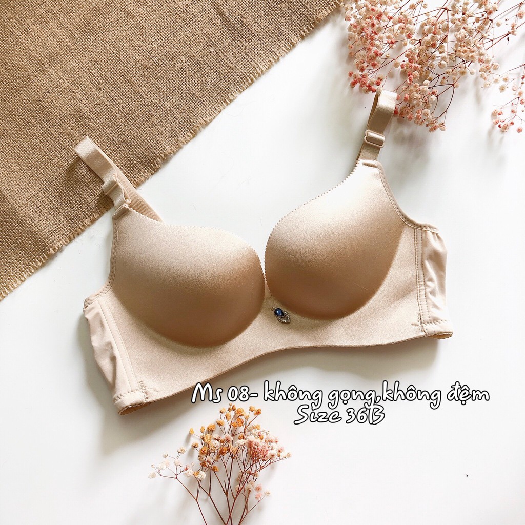 Áo lót nữ su đúc không gọng không mút 3-4 khuy cài nâng đẩy ngực chống sa trễ