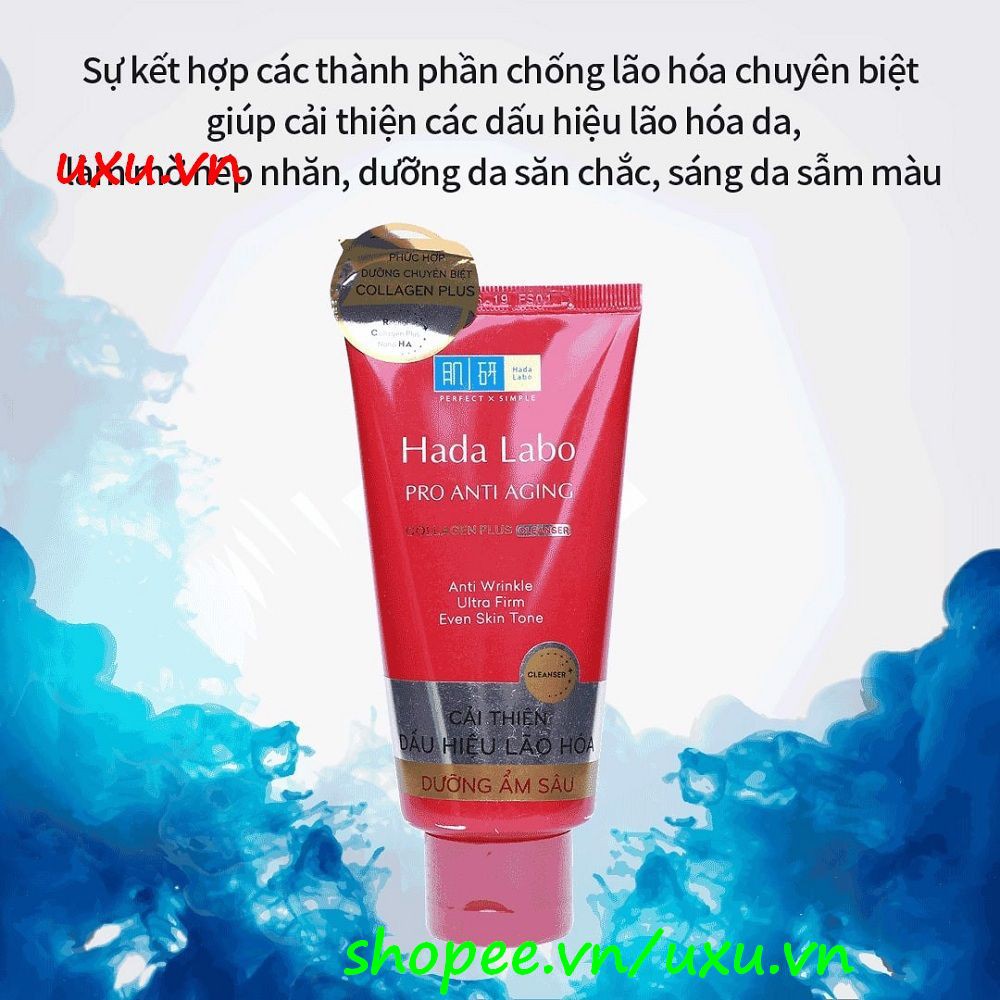 Sữa Rửa Mặt 80G Hada Labo Ngừa Lão Hóa, Giảm Nếp Nhăn Pro Anti Aging Collagen Plus, Với uxu.vn Tất Cả Là Chính Hãng.