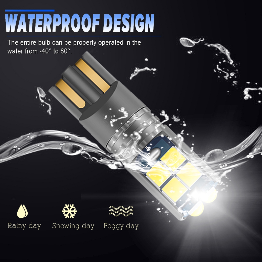 Bộ 2 đèn LED T10 CANBUS W5W 3030 SMD 12V-24V chuyên dụng chất lượng cao cho xe hơi