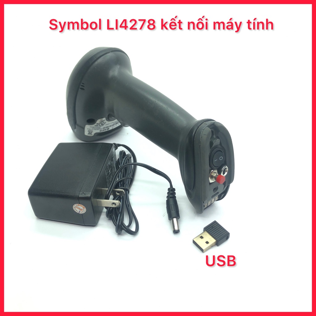 Máy quét mã vạch 1D không dây Symbol LI4278 kết nối Bluetooth với điện thoại và máy tính.