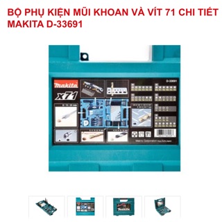 BỘ PHỤ KIỆN MŨI KHOAN VÀ VÍT 71 CHI TIẾT MAKITA D-33691: