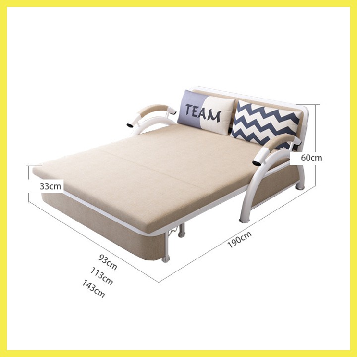 Sofa Giường Thông Minh Gấp Gọn Tiết Kiệm Không Gian ,Kiểu Giáng Hiện Đại Trẻ Trung, KT 1m3x1m9