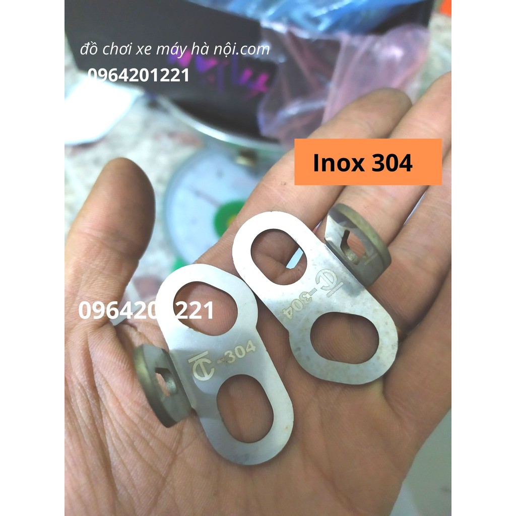 [INOX-Giá 1 đôi] Pát gắn đèn trợ sáng mini chảng 3 cho xe winner , winner X, exciter chất liệu inox 304 cnc cao cấp