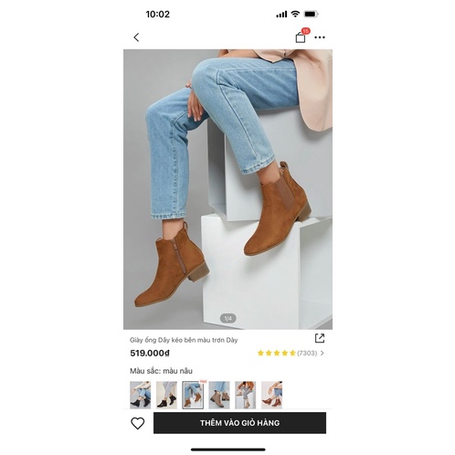 Giày boot nữ hàng shein mơi 100% giá tốt