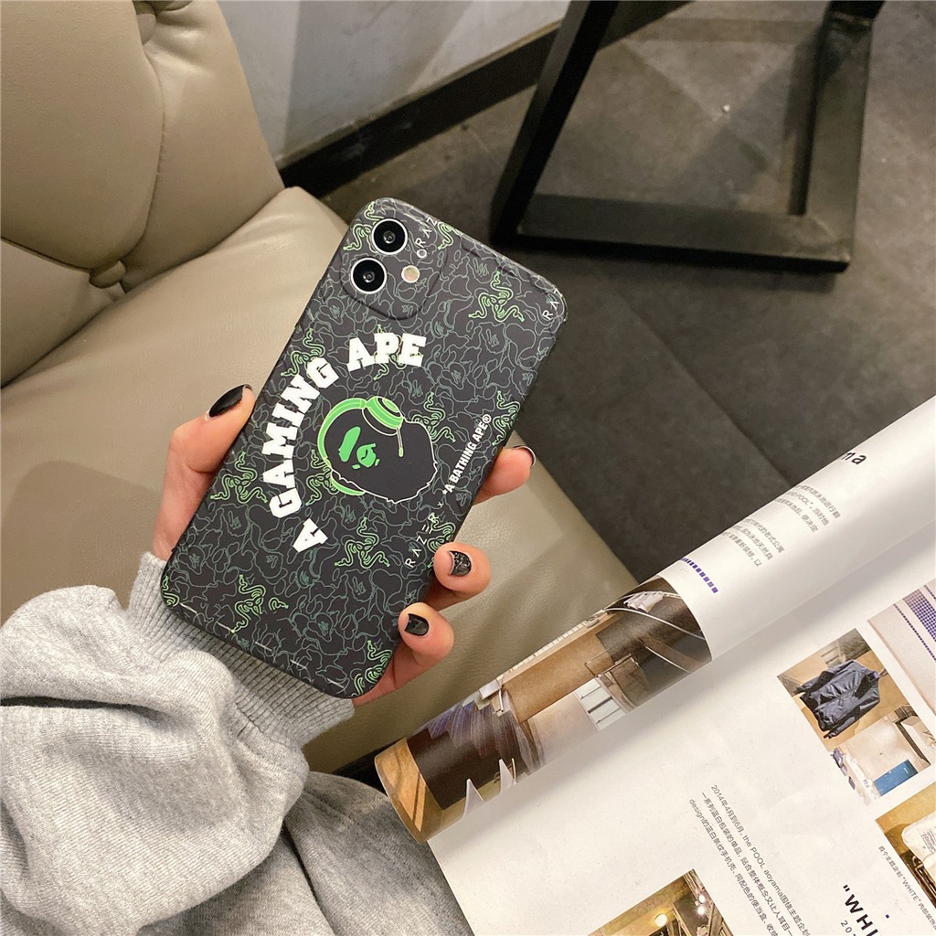 Ốp lưng nhựa dẻo hình logo BAPE cho IPhone12 Mini 11 PRO MAX 7/8plus SE2020 X/XS XR XSMAX