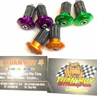 Gù tay lái nhôm cnc trusty gắn cho các loại xe