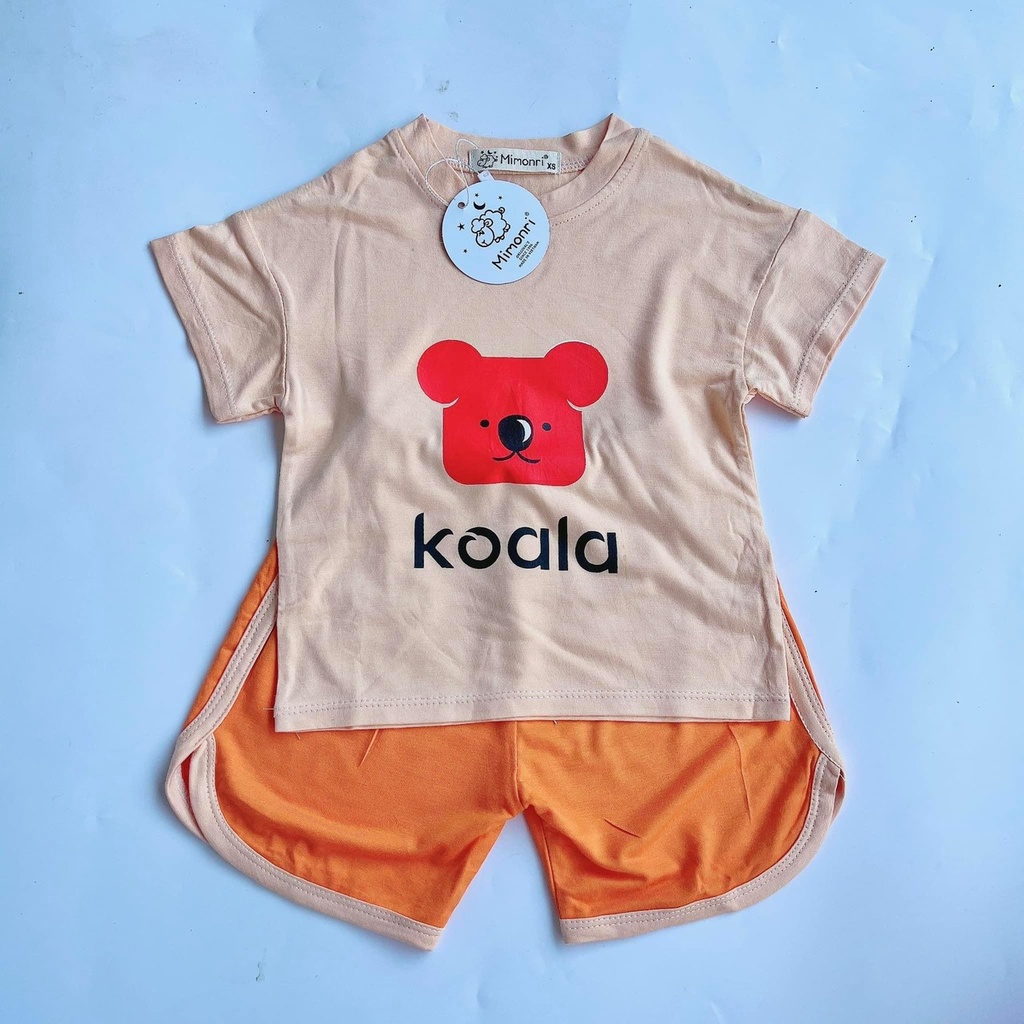 Bộ Cộc Tay KOALA Thun Lạnh Cho Bé trai bé gái, Bộ Cộc Tay Hàng Minkymom