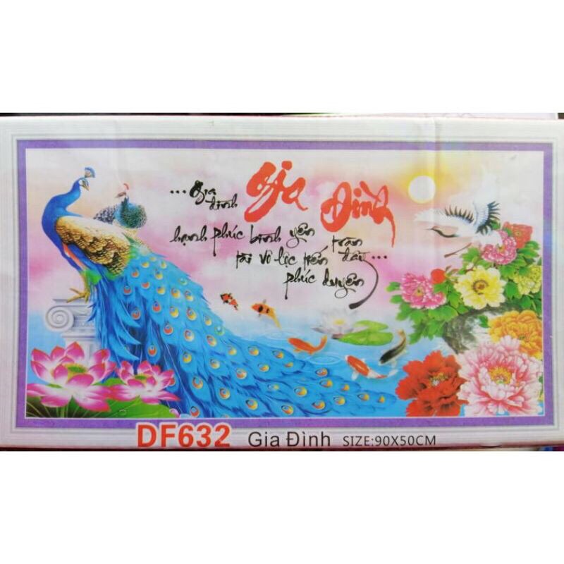 Tranh đính đá Gia Đình Df632 (90x50) chưa đính