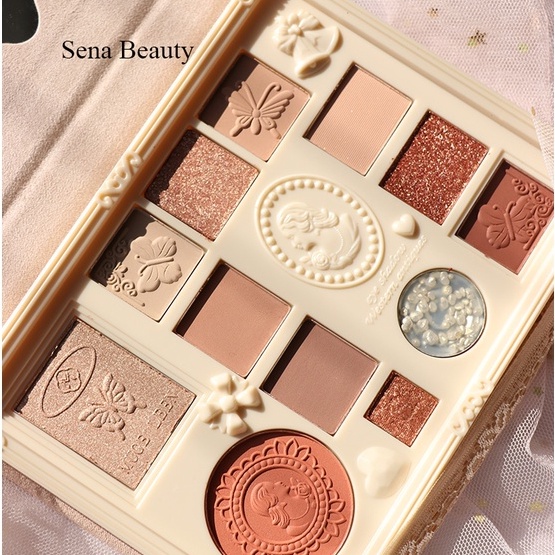Bảng phấn mắt Mugeleen vỏ ren 12 ô Qúy Tộc Sena Beauty