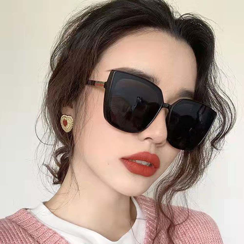 Kính Chống Tia UV400 Tròng Vuông Phản Quang Thời Trang Mùa Hè Cho Nữ