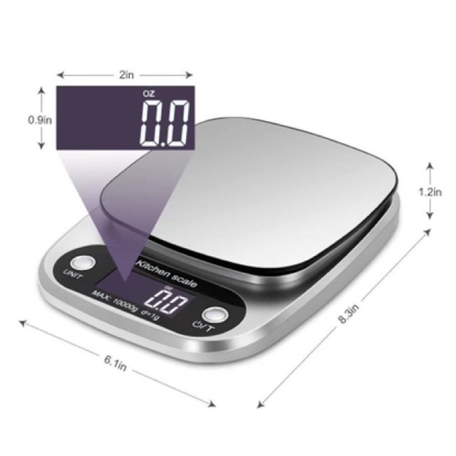 Cân điện tử Ebalance Kitchen scale mặt inox chắc chắn