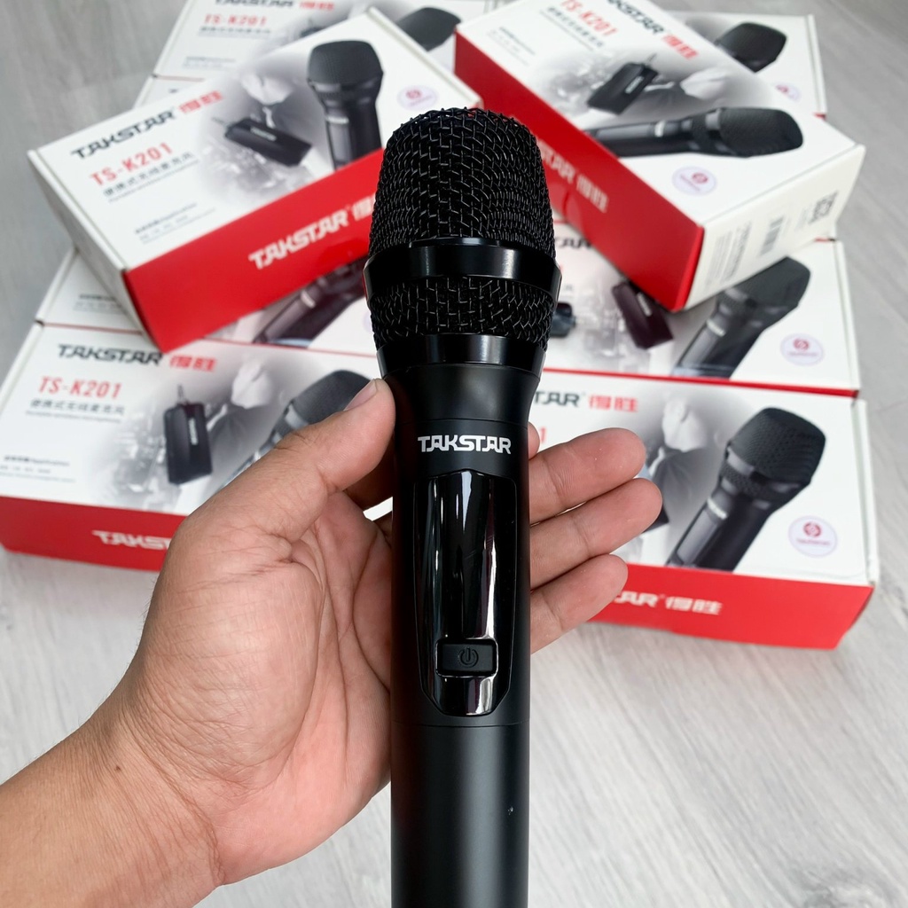 Micro không dây TAKSTAR TSK201 - Chuyên dùng cho Soundcard, loa kéo, dàn karaoke - Hàng chính hãng bảo hành 12 tháng