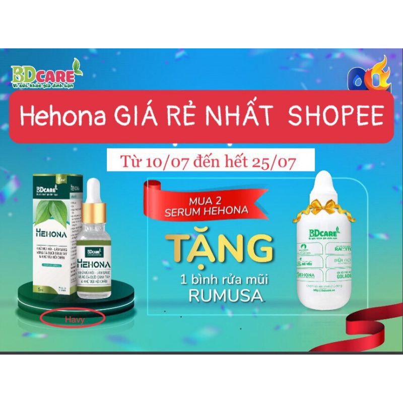 HEHONA - Serum khử mùi hôi nách & hôi chân-5ml