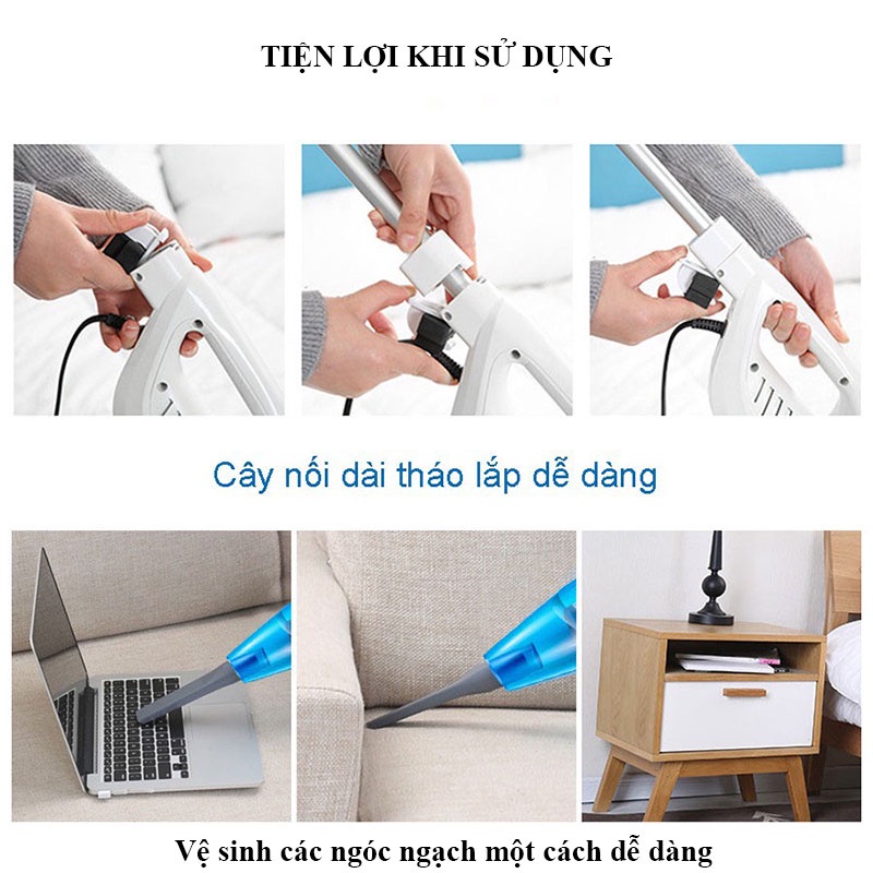 [Sale Sốc] Máy Hút Bụi Cầm Tay, Máy Hút Bụi Gia Đình Cao Cấp Cầm Tay Nhỏ Gọn Dọn Dẹp Tiện Lợi Bảo Hành 2 Năm Đồ Gia Dụng