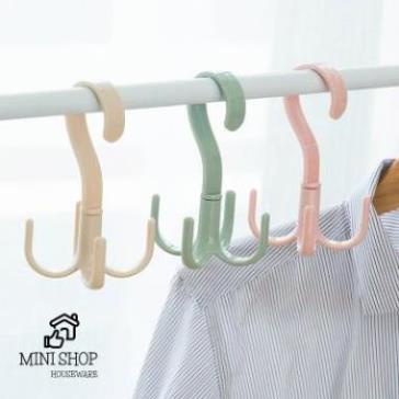 Combo 20 Móc Treo Đồ Cao Cấp Bằng Nhựa Có 4 Chấu ( 4 Nhánh) Tiện Lợi Xoay 360 Độ