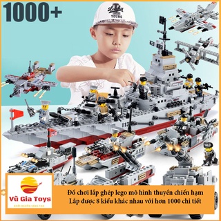Đồ Chơi Lắp Ráp Mô Hình Chiến Hạm, Tuần Dương Hạm Với 1000+ Mảnh Ghép