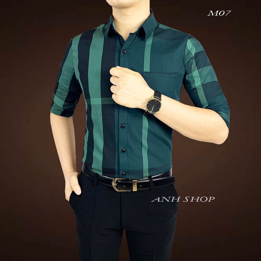 Áo sơ mi Batir  tay dài 💠 GIÁ TỐT NHẤT 💠 áo sơ mi kẻ sọc BBR thời trang phong cách nam tính 4 màu