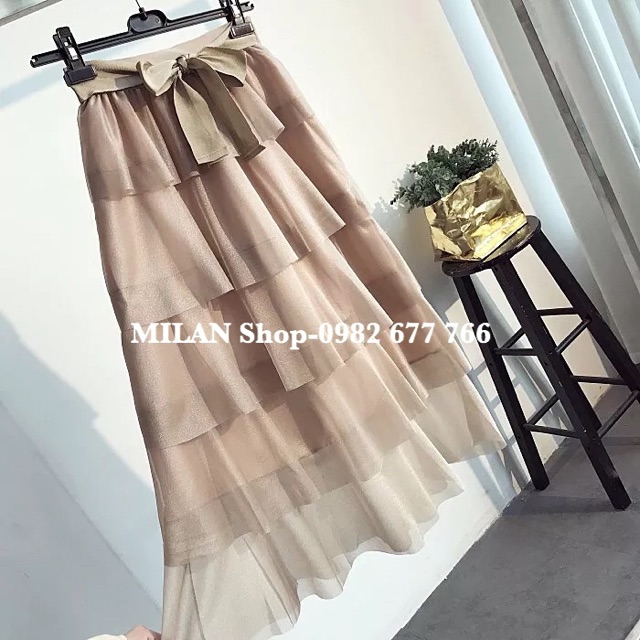 Chân váy dài nhiều tầng nhũ mềm Quảng Châu hot hit | BigBuy360 - bigbuy360.vn