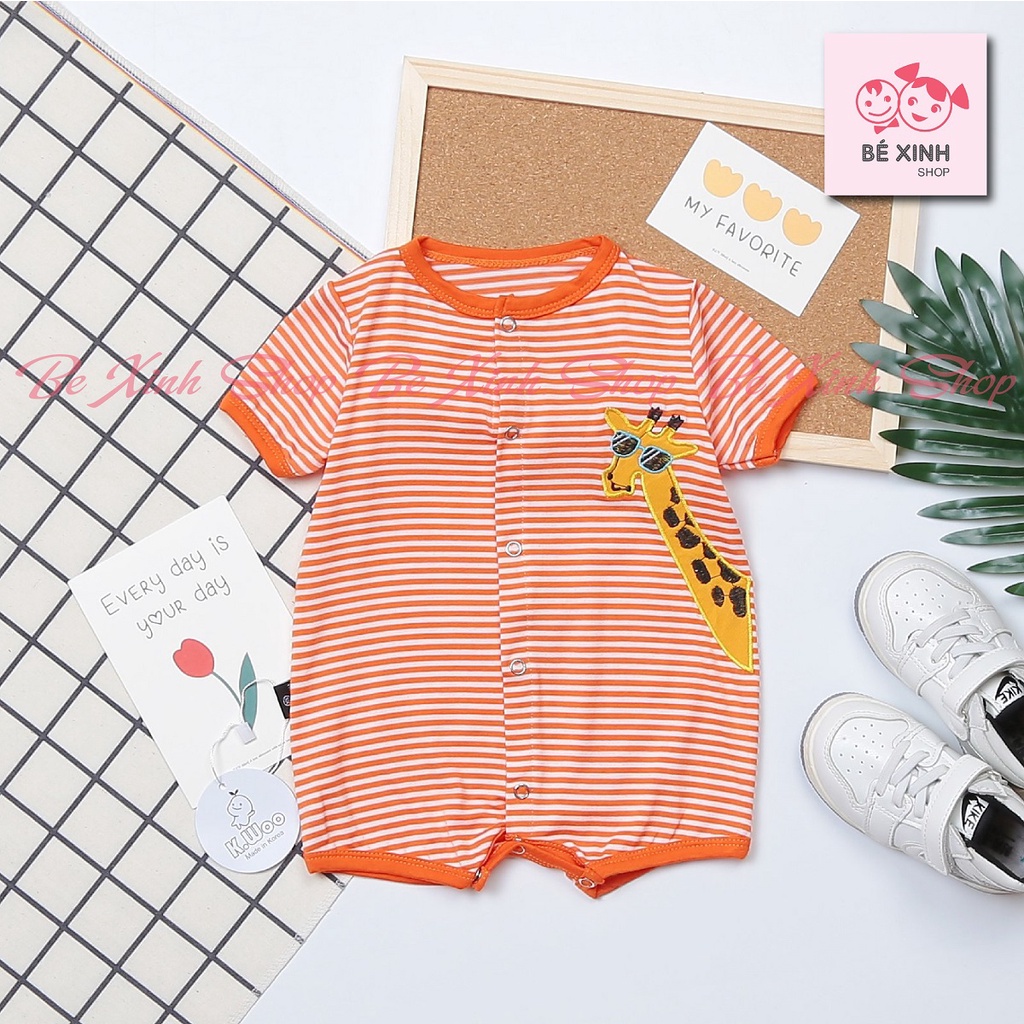 Bodysuit Bộ body jumpsuit cho bé trai bé gái sơ sinh Kwoo [Chất] Bộ bodysuit jum áo liền quần cho bé sơ sinh thunlạnh