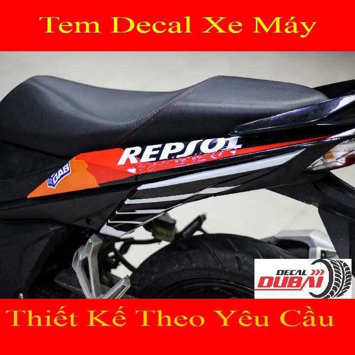 Tem Trùm Dán Xe Winner Đen Cam Repsol