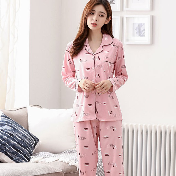 Bộ Đồ Ngủ Nữ Mặc Ở Nhà - Quần Áo Pijama Dài Tay Vải Co Giãn 4 Chiều Thu Đông Xuân Dễ Thương Ảnh Thật+Video BĐN07 | BigBuy360 - bigbuy360.vn