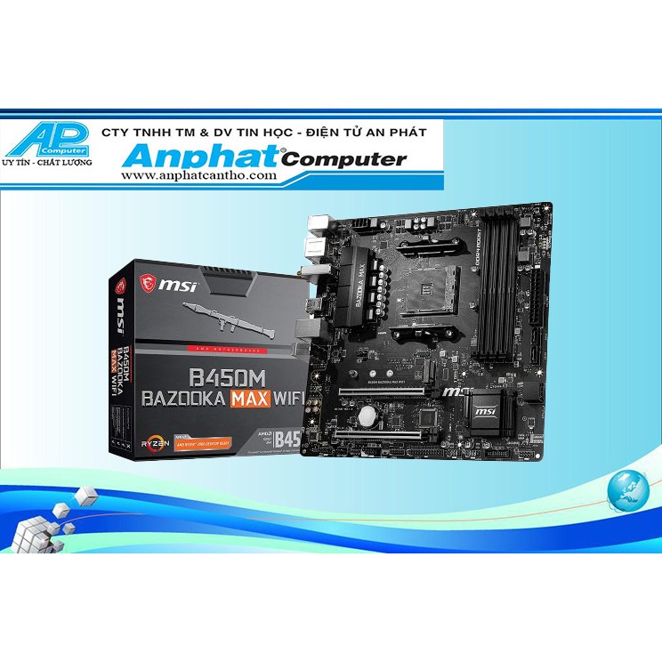 Mainboard MSI B450M Bazooka MAX Wifi - Hàng chính hãng - Bảo hành 36 tháng