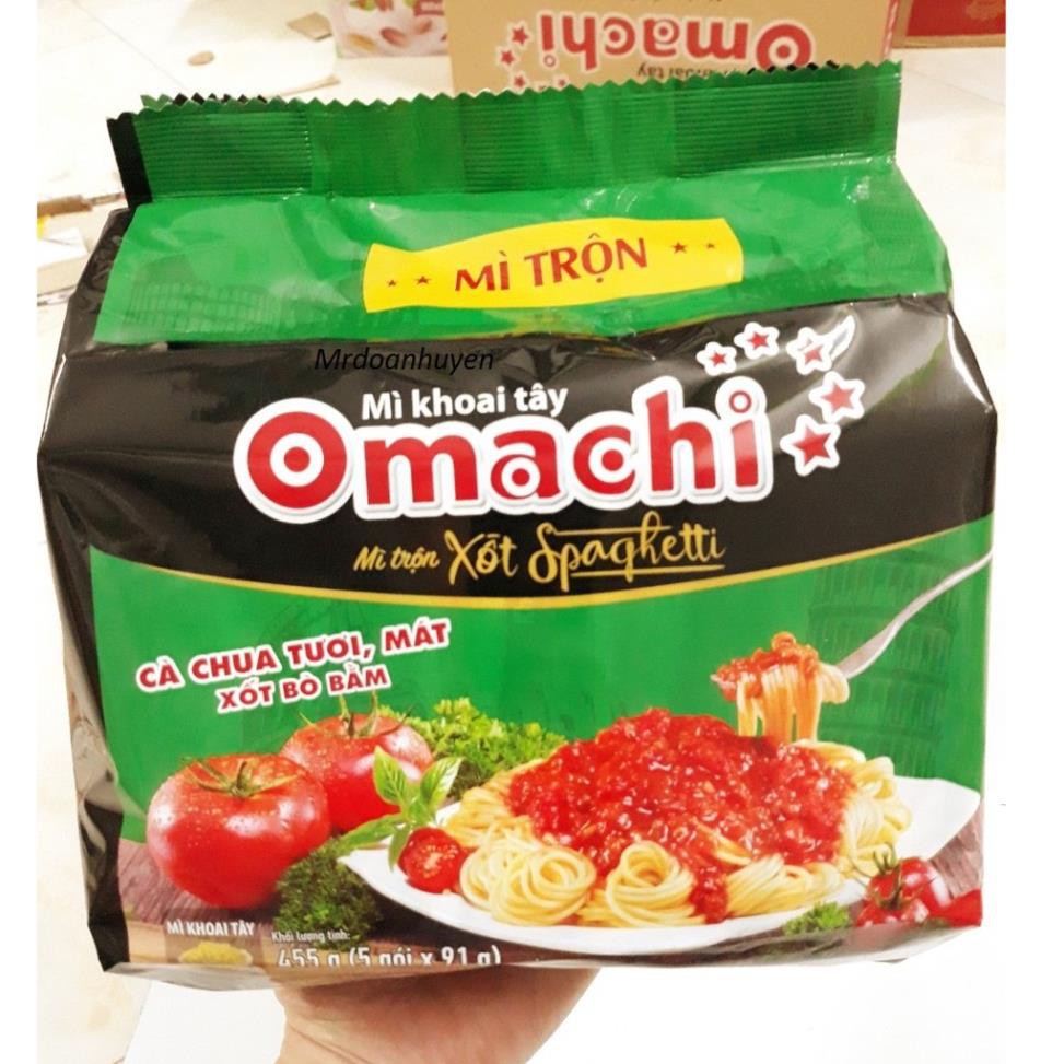 Bịch 5 Gói 91g Mì Trộn Khoai Tây Omachi Xốt Spaghetti