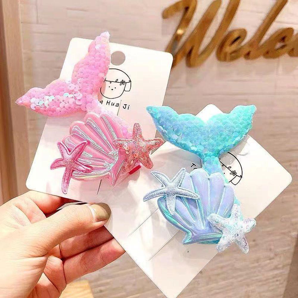 Kẹp Tóc Đính Kim Sa Lấp Lánh Phong Cách Nhật Bản Dễ Thương Cho Nữ