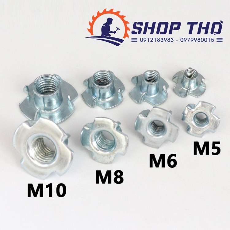 Ốc cấy tán chấu M8 (set 50 cái)