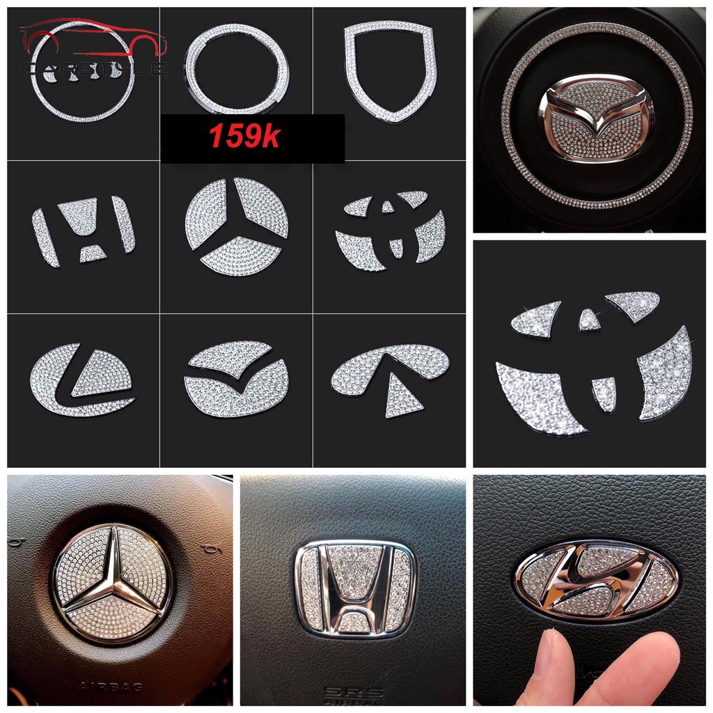 Logo vô lăng xe hơi sang trọng cho KIA BENZ BMW Toyota Ford VOLVO MAZDA MITSUBISHI Audi HONDA Hyundai Infiniti