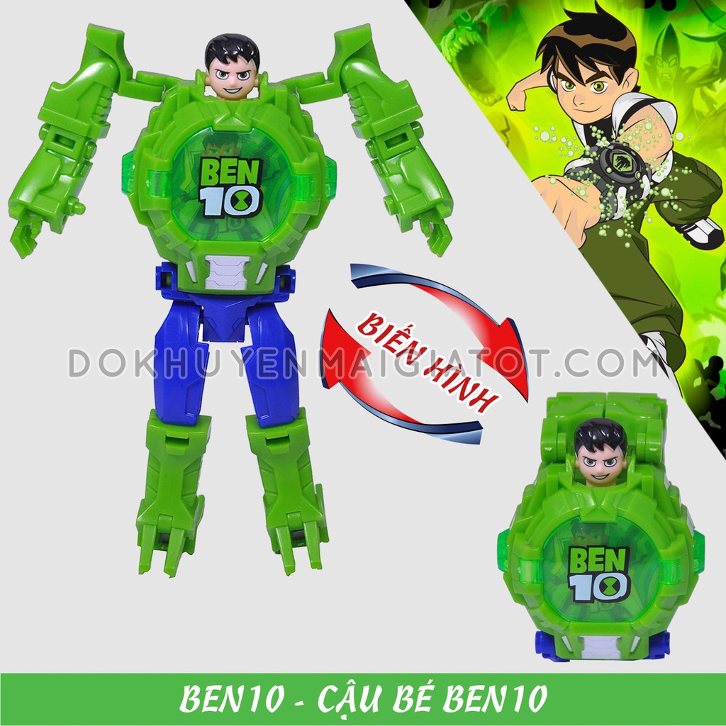 Đồ chơi đồng hồ siêu nhân trẻ em đeo tay cho bé mẫu robot biến hình có đèn cực ngầu ZL8525 - Thị trấn đồ chơi