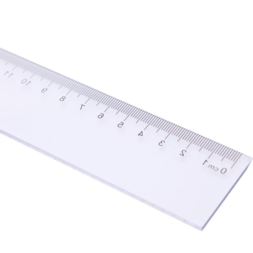 10 chiếc thước kẻ nhựa trong màu trắng thước kẻ 20cm