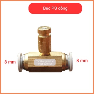 Béc phun sương bằng đồng bao gồm đế và béc
