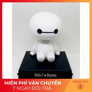 [Nhập mã SIEUST20 giảm 20k] Đồ chơi Baymax lắc đầu để ô tô bàn làm việc kiêm cả đế kê điện thoại